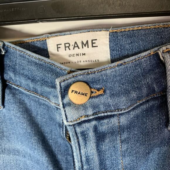 FRAME Le High Skinny Crop Jeans Size 29 Medium Wash High Rise Stretch Denim - Picture 10 of 16